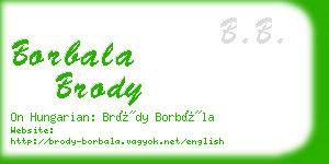 borbala brody business card